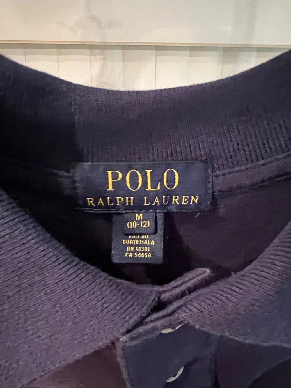 Ralph Lauren Navy Polo with Red Pony Logo
